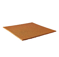 резиновая плитка 1000х1000х25 мм, однослойная, коричневая